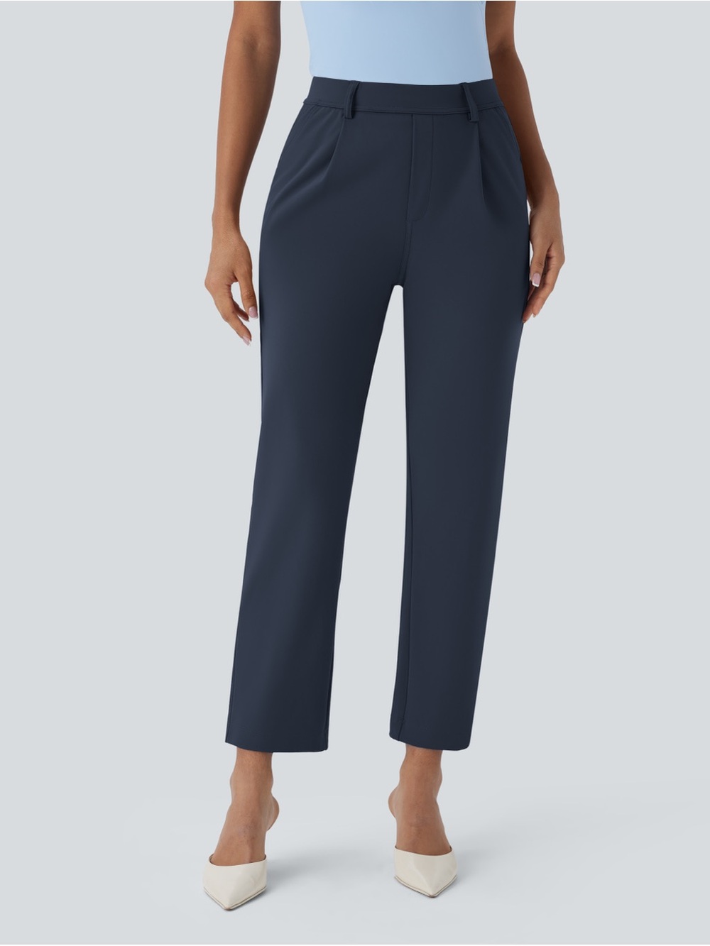 Halara High Waisted Pocket Ankle Length Tapered Work Pants